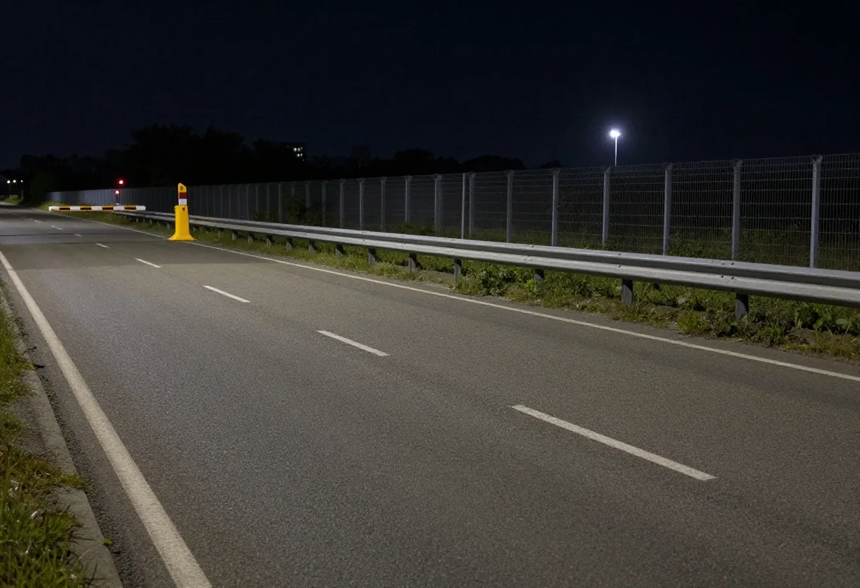 Controllo di frontiera in notturna