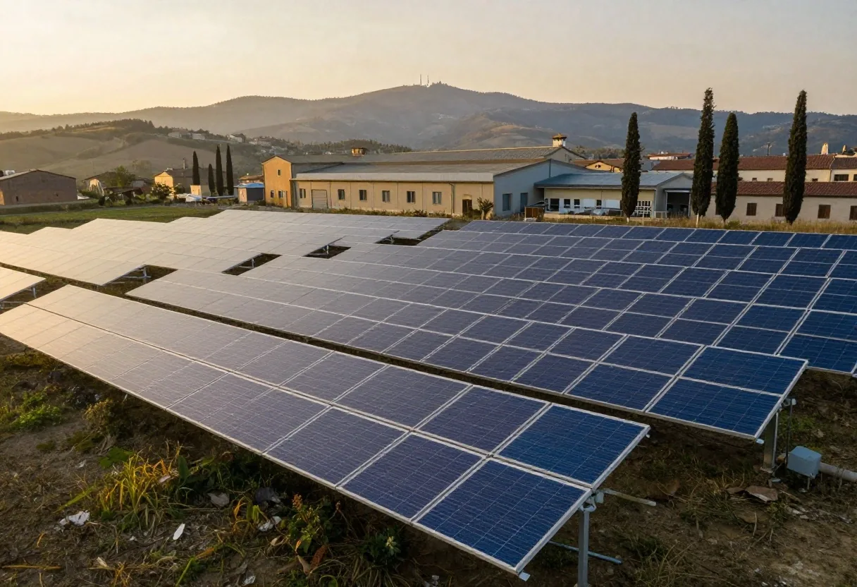 Area industriale ed energetica al tramonto