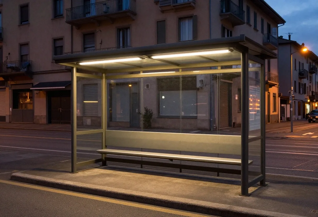 Fermata del bus a Milano
