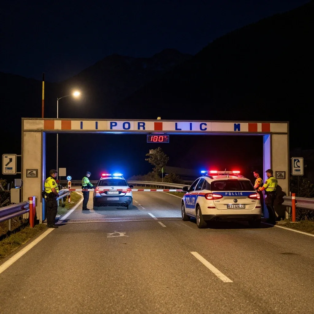 Controlli di frontiera in Italia di notte